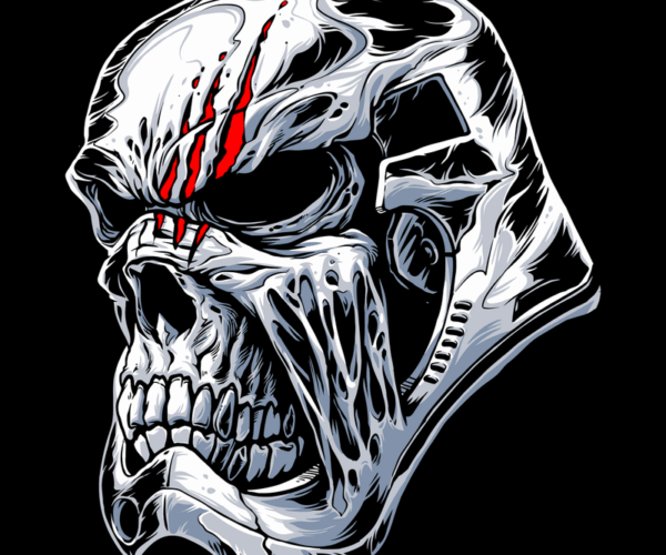 Biker Skull - Chrome Head