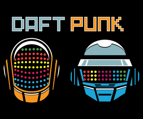 Daft Punk Helmet Duo - 8-Bit Retro Remix