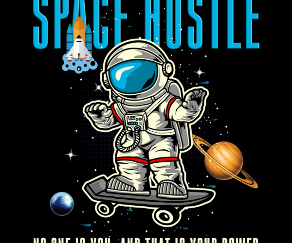Space Hustle Astronaut - Skateboarding Through the Cosmos
