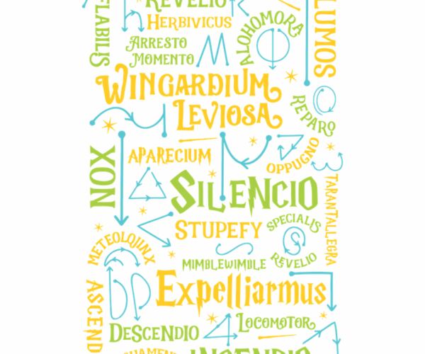Hogwarts Spells - Magical Wordcloud