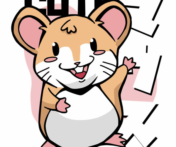 Cute Hamster - Kawaii Character