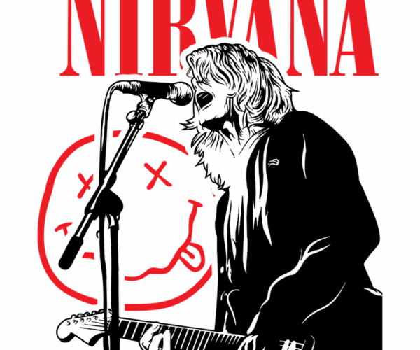 Nirvana Grunge Rocker -  Black & Red Tribute