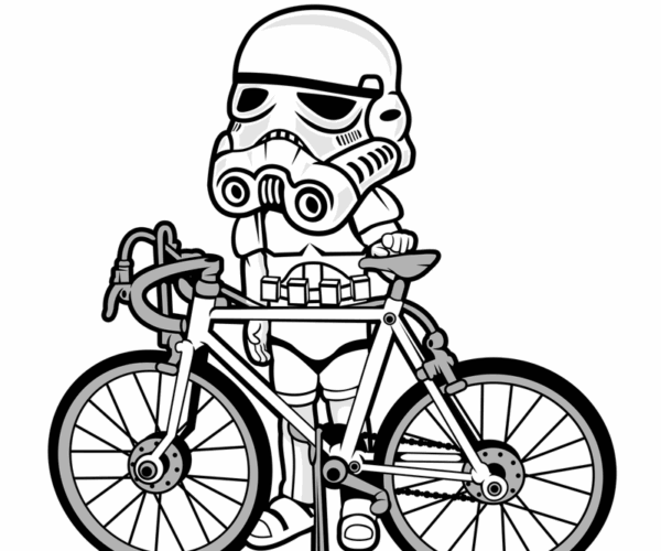 Stormtrooper Cyclist - Galactic Commuter