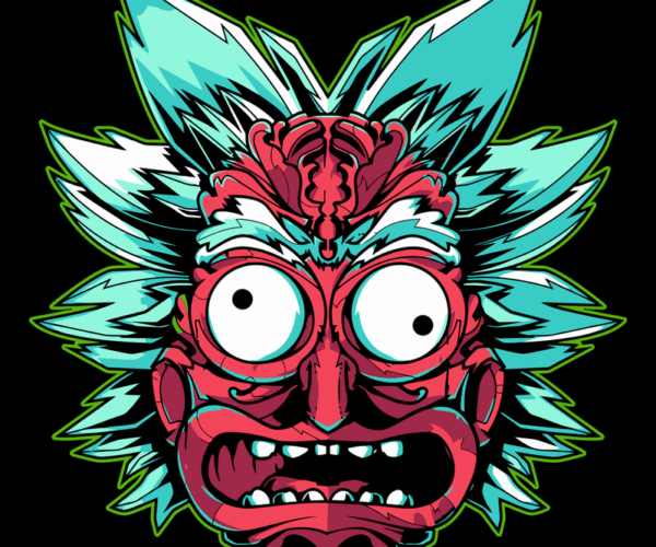 Rick as Oni Mask - Psychedelic Remix