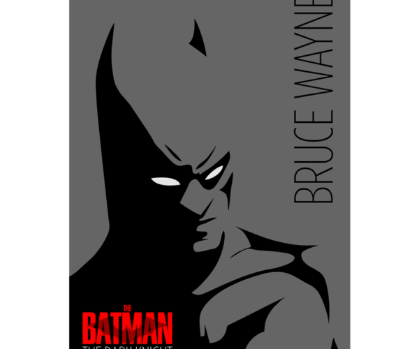 The Dark Knight - Minimalist Batman Portrait