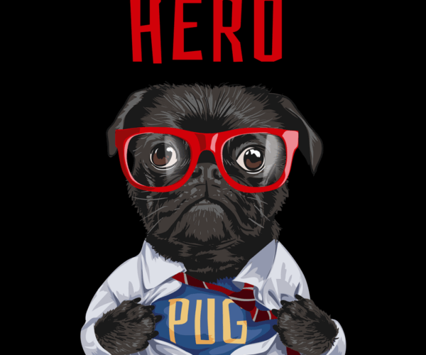 Superhero Pug - Comic Style Transformation
