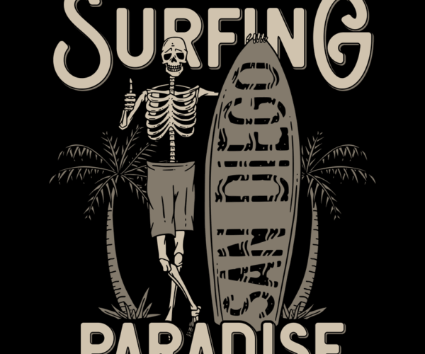 California Surfing - Skeleton Surfer