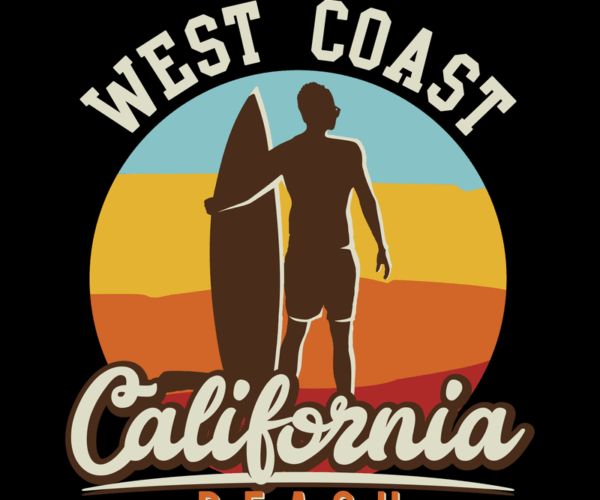 Surfer Silhouette - California Dreamin'