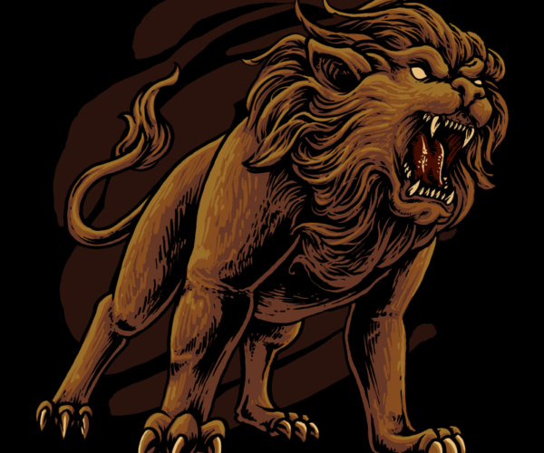 Ferocious Lion - Wrathful Predator