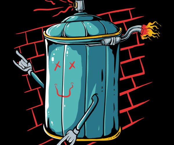 Graffiti Spray Can - Rock On!
