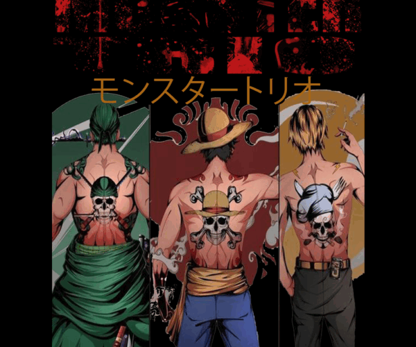 Monster Trio - Tattoo Backpiece Design