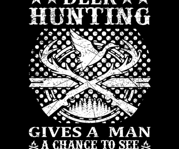 Deer Hunting - Rustic Typography Design