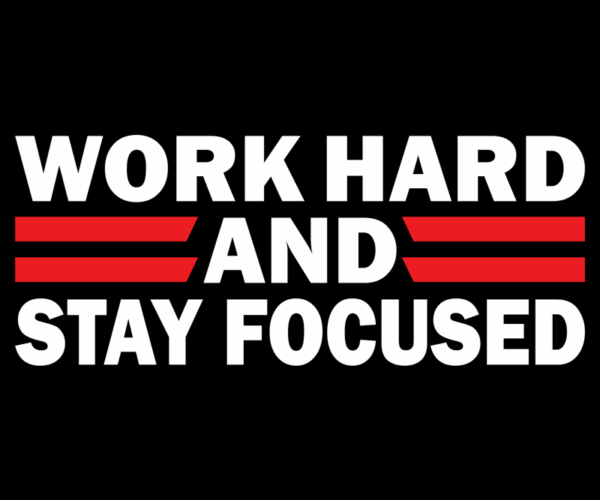 Work Hard Stay Focused - Motivational Typography