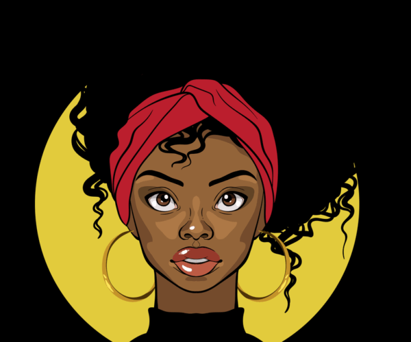 Afrocentric Beauty - Headwrap Portrait