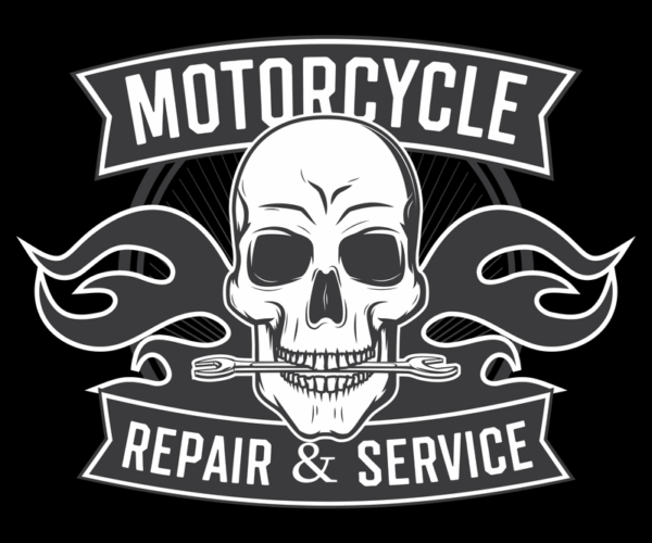 Motorcycle Skull - Repair Shop Emblem