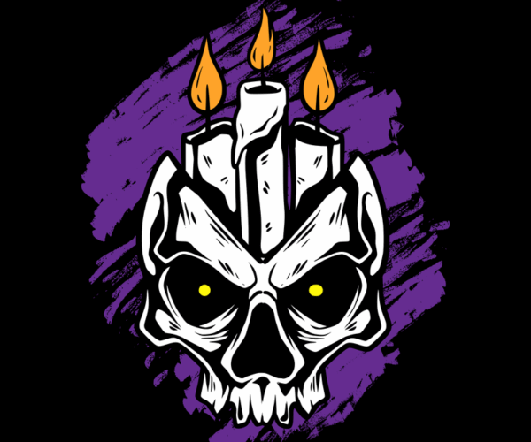 Occult Skull - Candlestick Design