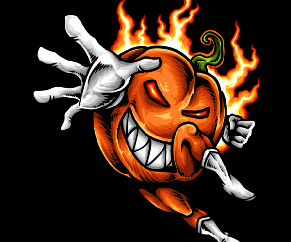 Flaming Pumpkin - Spooky Season Burst