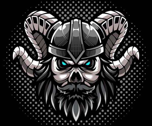 Viking Skull - Horned Helmet