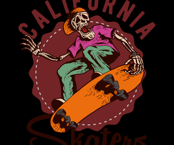 Skate Skeleton - California Thrills