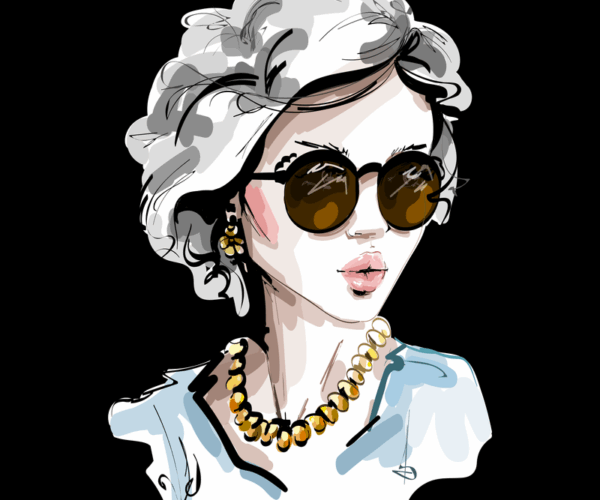 Chic Fashion Illustration - Golden Age Style