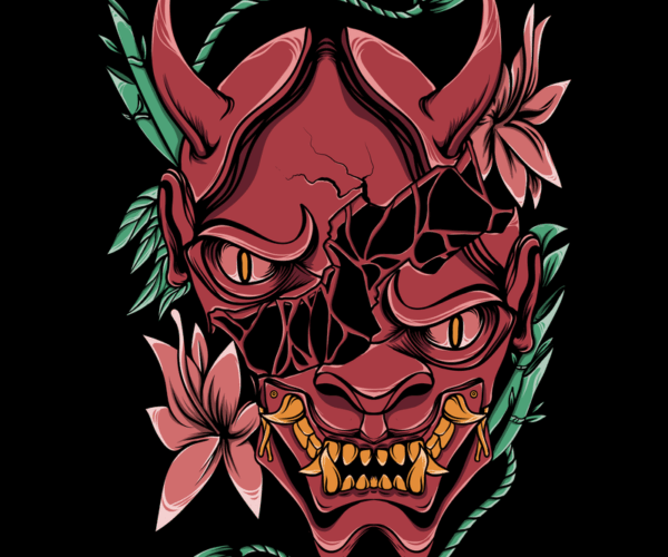Hannya Mask - Floral Demon