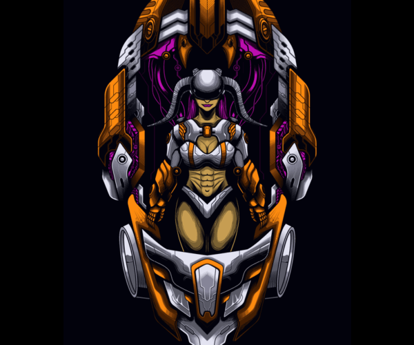 Cyber Huntress - Mecha Armor Design
