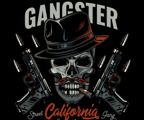 American Gangster - Skull Character Graphic