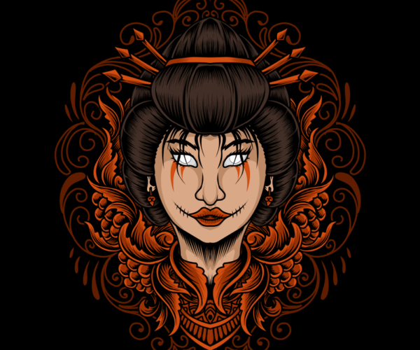 Haunted Geisha - Ethereal Elegance