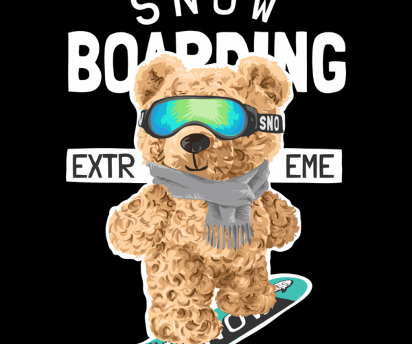 Snowboarding Bear - Winter Sports Fun