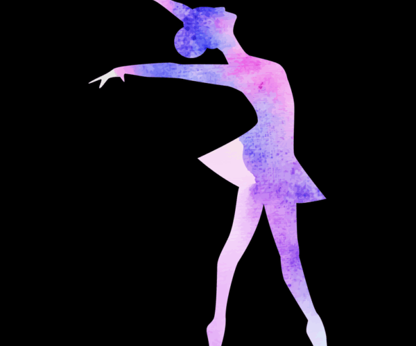 Watercolor Ballerina - Graceful Dancer Silhouette