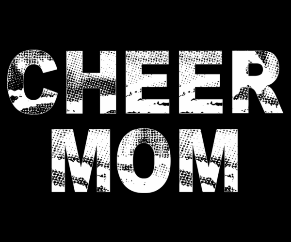 Cheer Mom - Distressed Typography