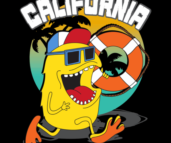California Surfer Dude - Happy Fun Monster