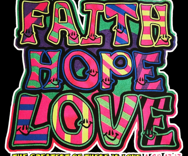 Faith Hope Love - Inspirational Typographic Art
