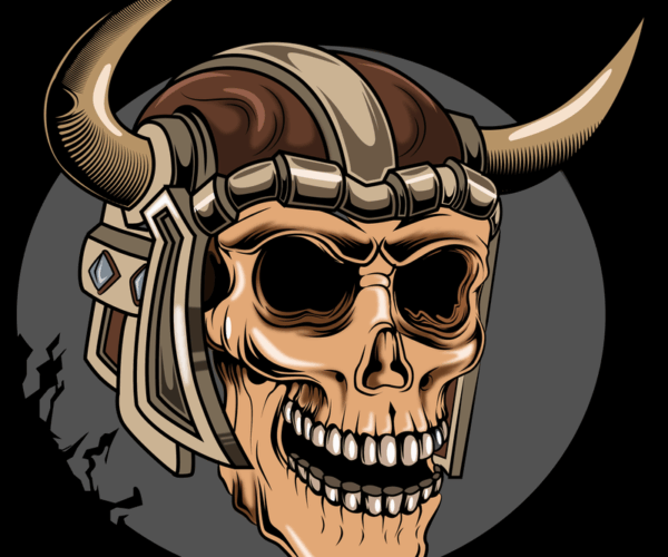 Skull Viking - Horned Warrior