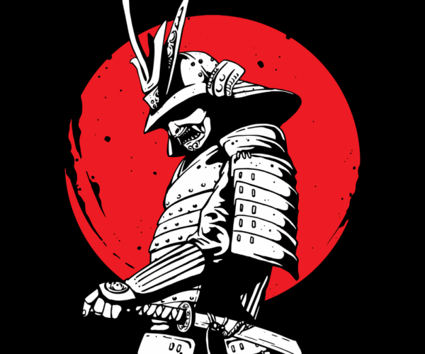 Samurai Warrior - Fierce Red Sun