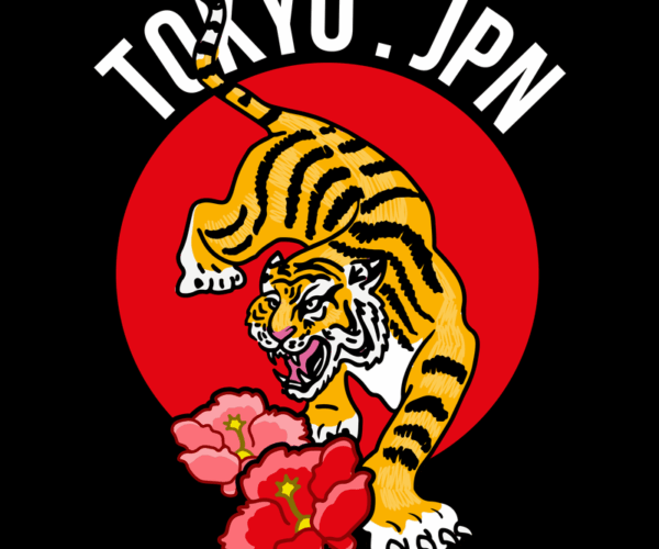Roaring Tokyo Tiger - Japanese Art Print