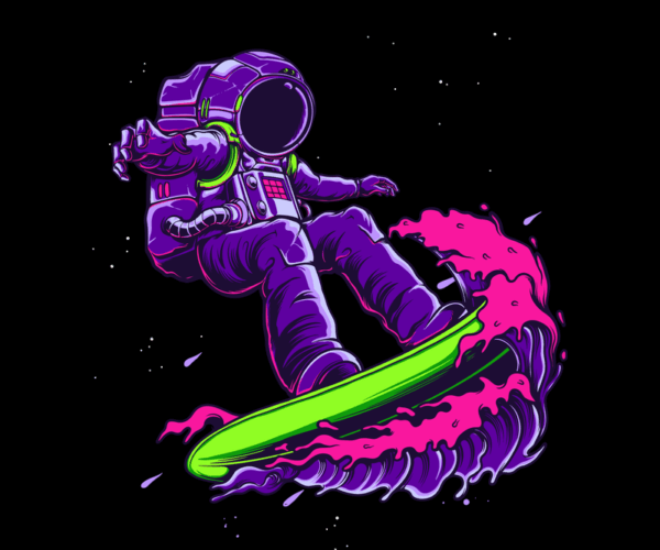 Space Surfer - Neon Wave Rider