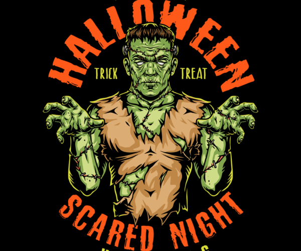 Halloween Frankenstein - Scared Night Hunting Design