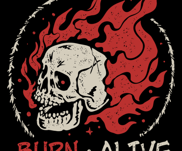 Burning Skull - Gothic Intensity