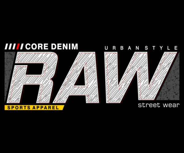Raw Core Denim - Urban Typography