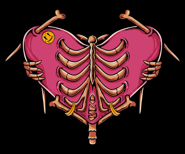 Anatomical Heart - Skeletal Embrace