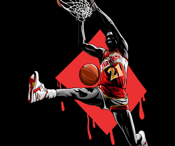 Hawks Dunk - Vector Splash Art