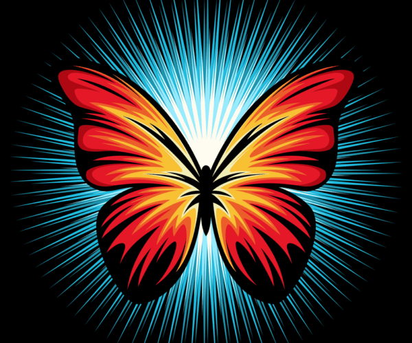 Radiant Butterfly - Energetic Burst