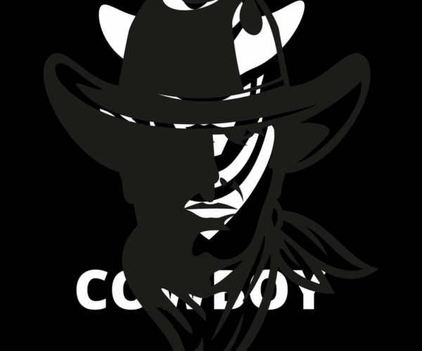 Cowboy Icon - Silhouette Design