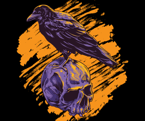 Raven's Requiem - Skull Perch Vector