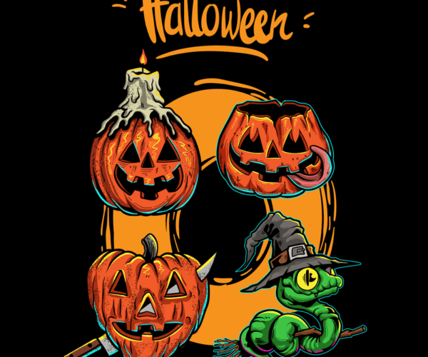 Halloween Pumpkins & Snake - Spooky Squad