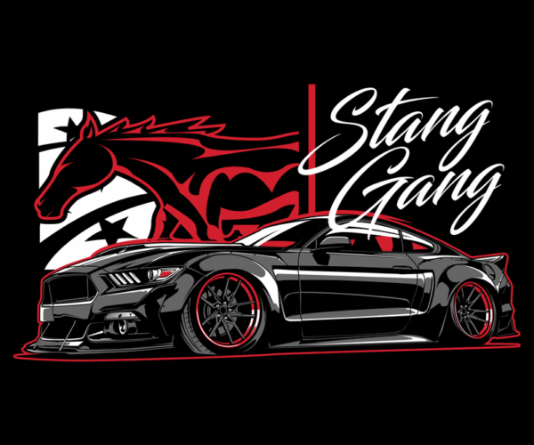 Stang Gang - Tuned Mustang Vector Art