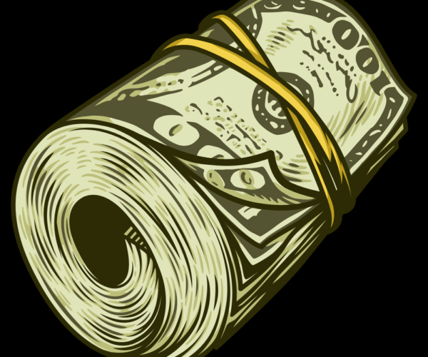 Cash Roll - Rubber Band Secured