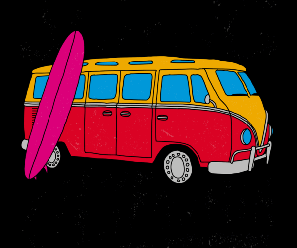 Retro Surf Van - California Dreamin'
