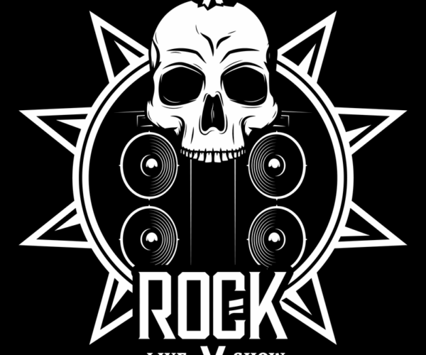 Rock Show - Skull & Speakers Logo